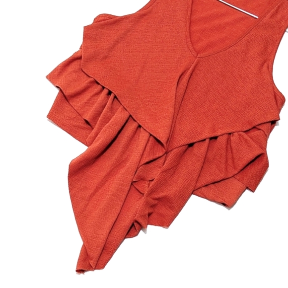 Vintage | blush | Tiered Ruffles | V Neck | Stretchy | Fall | Flowy | Boho - Picture 2 of 5